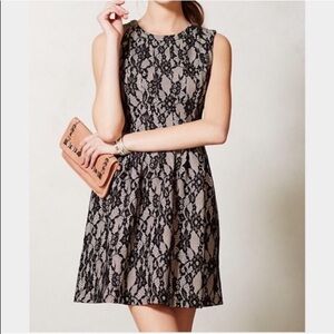 Anthropologie HD in Paris Violante Dress lace fit and flare